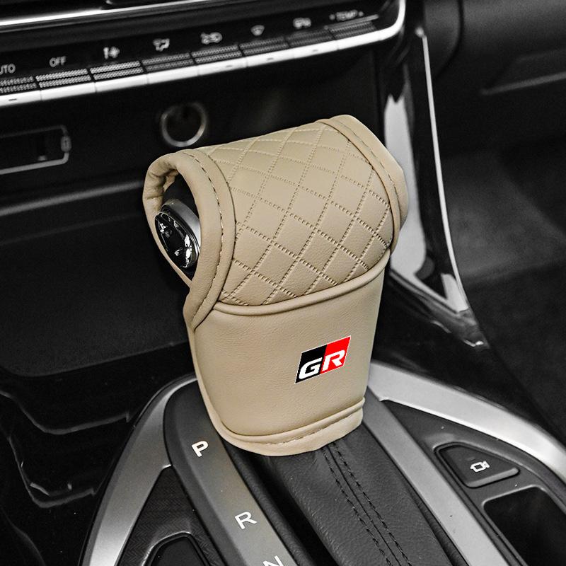 Car Gear Shift Protector Cover Leather Shift Knob Cover For Toyota GR Camry Chr Corolla Rav4 Highlander Yaris Prado Prius FH5 ncrw7