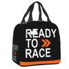 Готов к гонкам Сумка для ланча Портативный гоночный термоконтейнер Термоизолированный ланч-бокс бенто для женщин, детей, школьников, пикника, сумки-тоут для еды