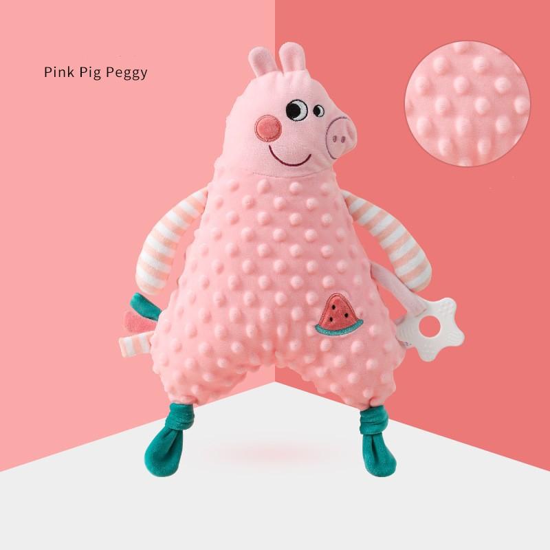 Модный детский плед Плюшевые игрушки Детский подарок Кукла для раннего развития ребенка Дизайн мультяшной куклы Тренировка способности ребенка к захвату Souptoys