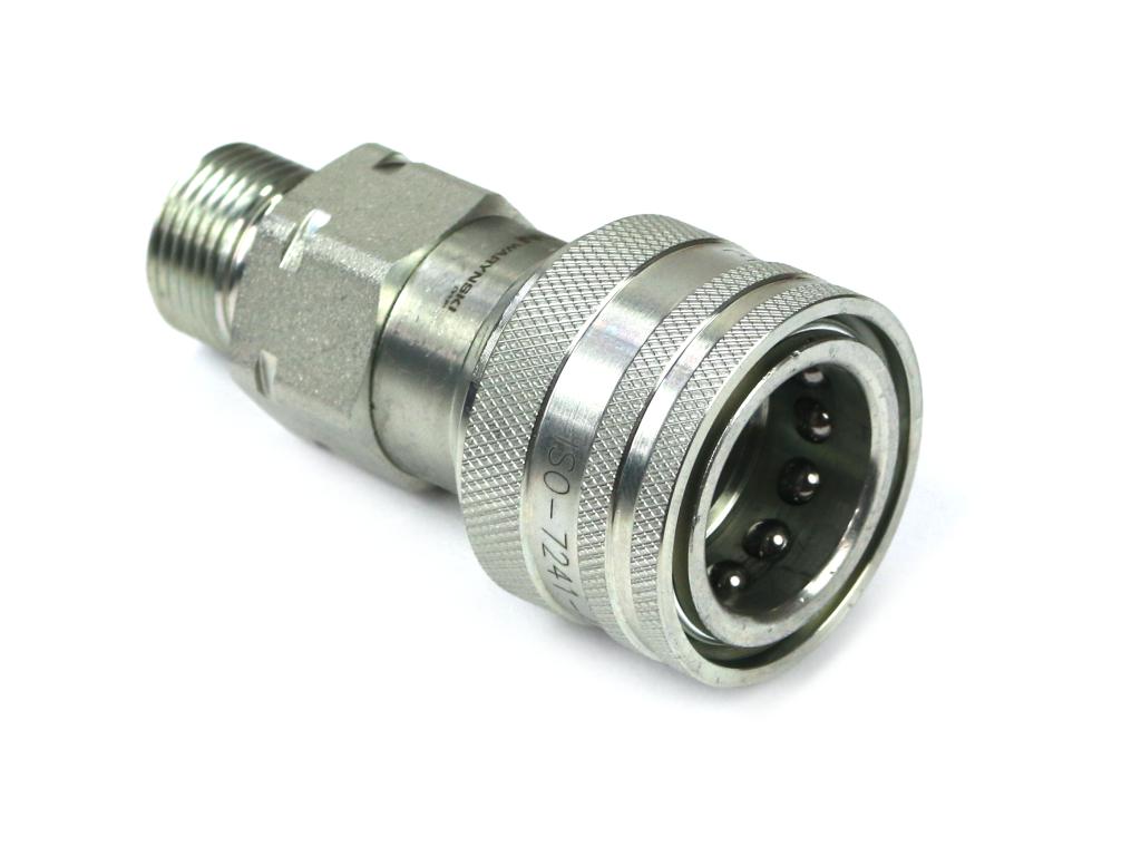 Szybkozłącze Hydrauliczne Gniazdo Z Eliminatorem Ciśnienia M22X1.5 Gwint Zewnętrzny Euro (9100822G) (Iso 7241-A) Waryński