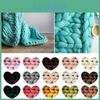 Мягкая уютная однотонная вязальная пряжа из микрофибры (chenille) для DIY-проектов