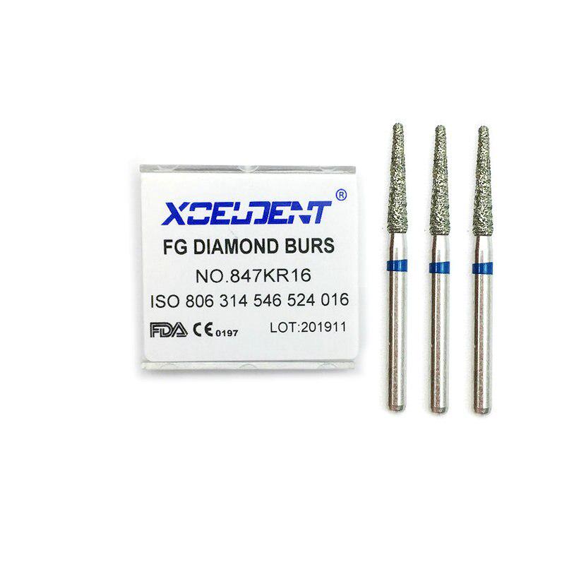 10 шт., стоматологические алмазные боры, стоматологические боры Dia-burs для высокоскоростного наконечника, средние стоматологические инструменты, стоматологическая лаборатория 847KR16