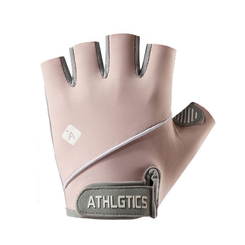 Fitness Gloves for Men and Women Outdoor Riding Breathable Ice Silk Anti Slip Wear Resistant Liquid Silicone Sports Half Finger Gloves