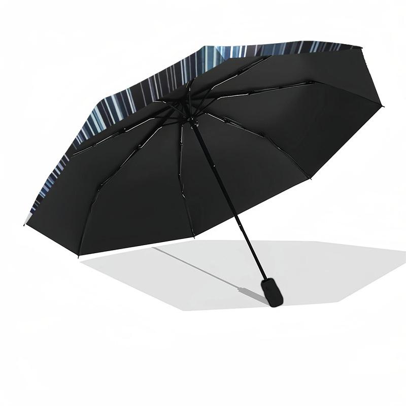 1pc Abstract Circular Lines Pattern Umbrella with Plastic Handle,Suitable for All Seasons Home Travel Outdoor UmbrellaDD004