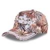 Новая мода женская бейсболка с разноцветным принтом, украшение из жемчуга, повседневные кепки, регулируемые летние шляпы для отдыха на открытом воздухе