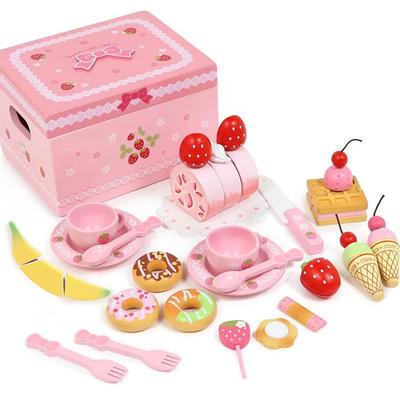 Игровой набор Mother Garden деревянный, клубничный, сладкое кафе, лента 22 x 18 см 441-27748
