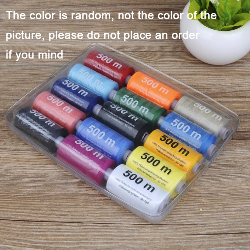 15/12pcs 500M Strong And Durable Sewing Threads For Sewing Polyester Thread Clothes Sewing Supplies Accessories White Black