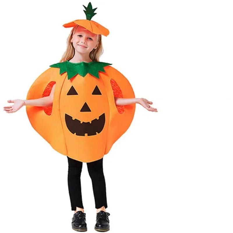 Halloween Gift for Adult and Kid Pumpkin Grament Costume Clothing Bag Hat Set Hallowmas Party Supply Christmas