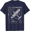 F4U Corsair | Истребитель Второй мировой войны | Американский военный самолет Второй мировой войны Винтажная футболка Унисекс футболка
