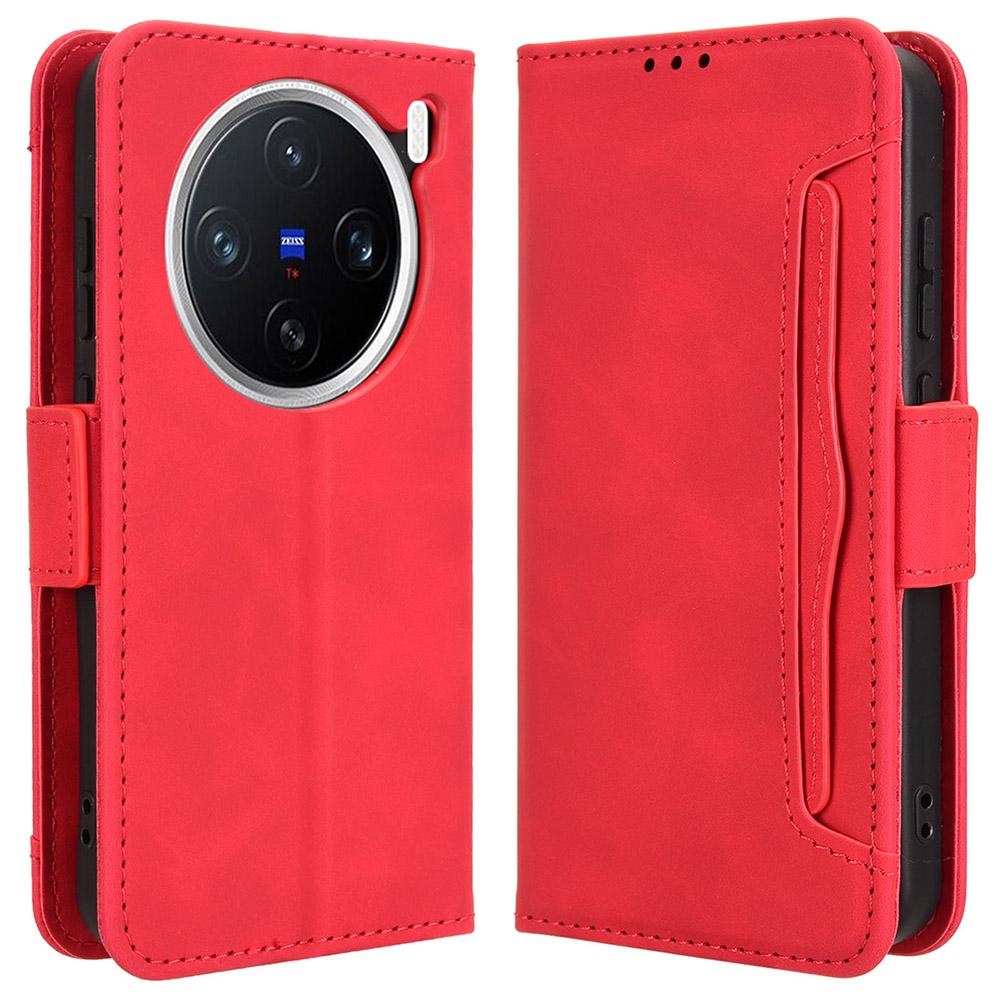 For vivo X200 5G Leather Case Phone Wallet Cover with Multiple Card Slots