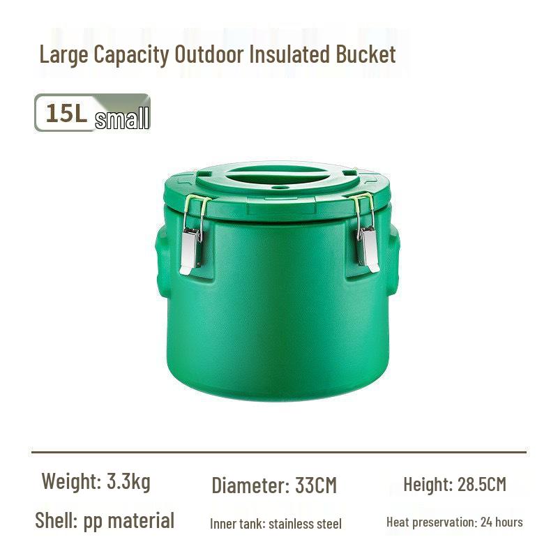 Большой емкости insulated food container из нержавеющей стали и ведро для молочного чая для использования на улице и в быту