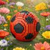 Unique Red Football Micro - Building Blocks - Ideal Collectibles for Football Enthusiasts and Perfect Desktop Decorations