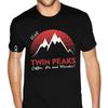 Абсолютно новая хлопковая футболка с хип-хоп принтом 'Visit Twin Peaks' Спортивная мужская футболка Специальные топ-футболки на день рождения Хлопковая футболка