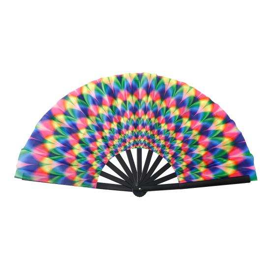 Большой складной вентилятор, портативный радужный ручной вентилятор, летний охлаждающий вентилятор, украшение кунг-фу