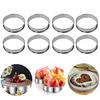 8 шт антипригарные кольца для маффинов из нержавеющей стали, двойные кольца для пирога, круглые кондитерские вафельные кольца, форма