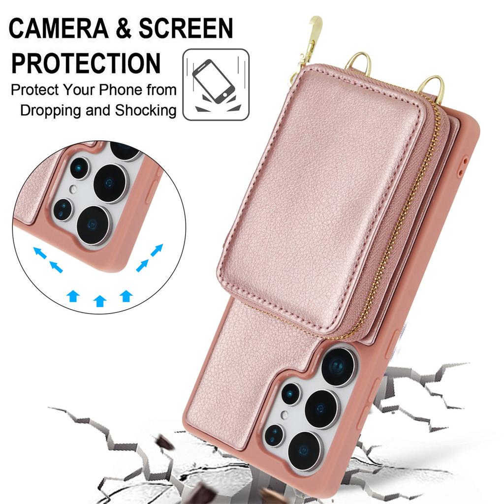 Crossbody Wallet RFID Cards Solt Phone Case for Samsung Galaxy S25 Edge S26 S24 Ultra S23 S22 S21 Plus A26 A17 A56 A36 A16 A55