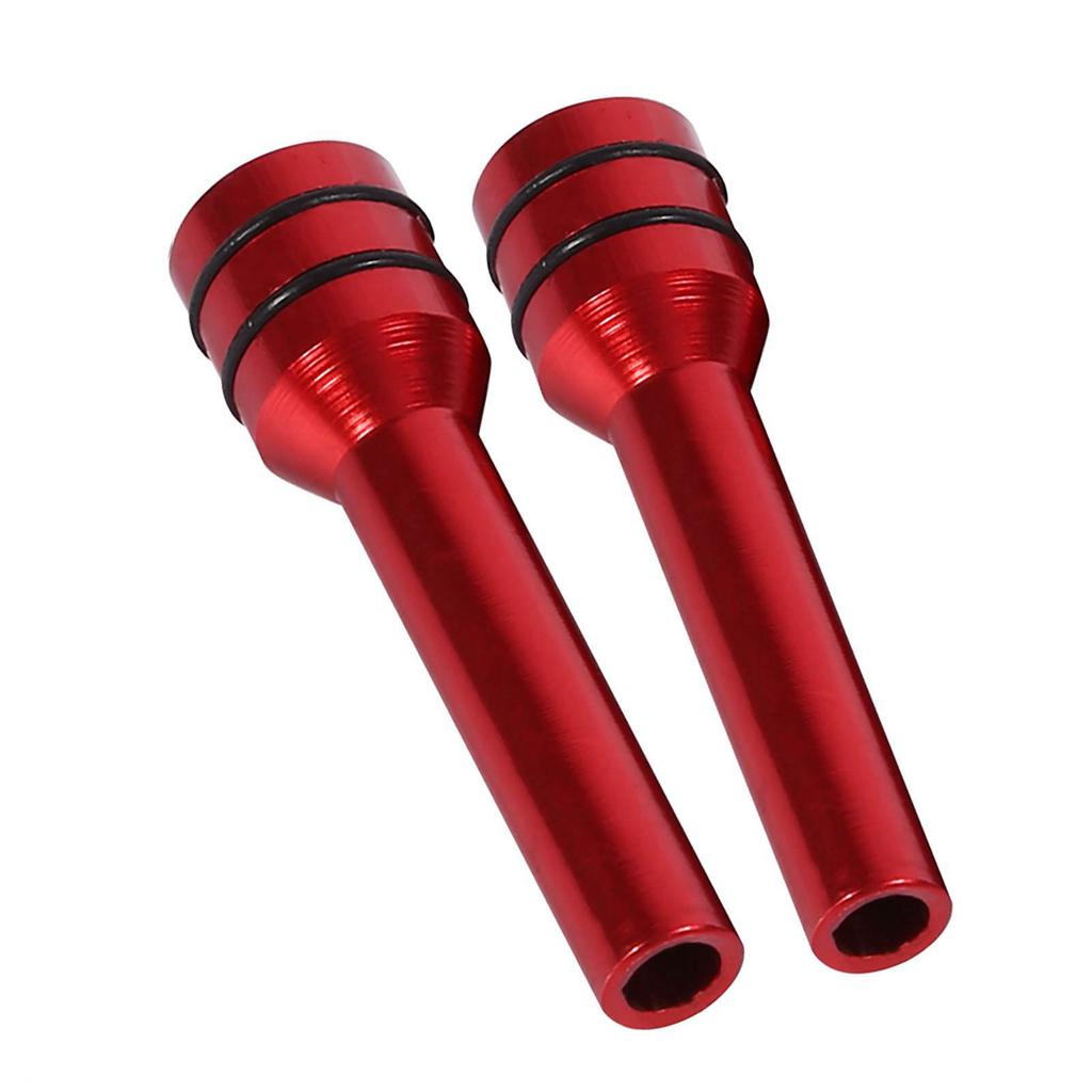 2Pcs Car Truck Aluminum Interior Door Lock Knob Pins Cover Red
