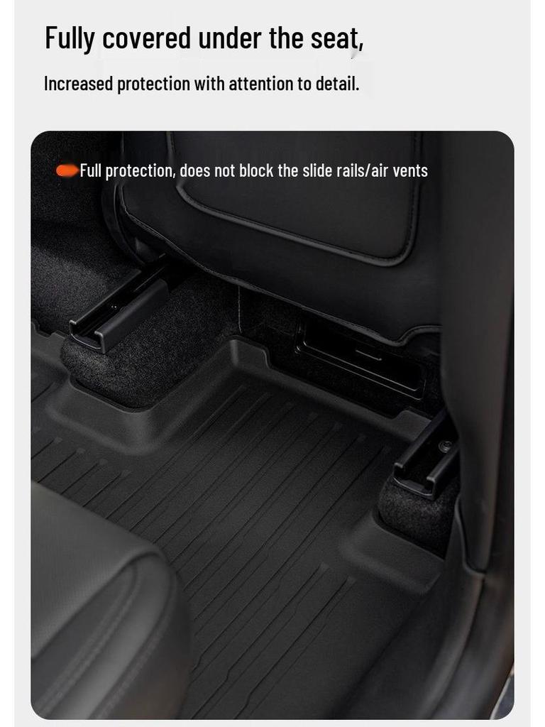 Совместимые TPE коврики для ног для Tesla Model Y: Премиальный набор класса «мать-ребенок»