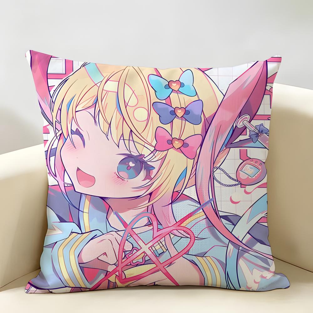 NNeedy Girl Streamer Overloa Cushion Cover Natural Linen Organic Fabric DoubleSided Printing Room Sofa Decor Pillow Case