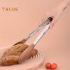 Food Tong Stainless Steel Wooden Cooking Tongs Anti-Slip Ergonomic Grip Serving Tongs for BBQ Food Buffets Parties