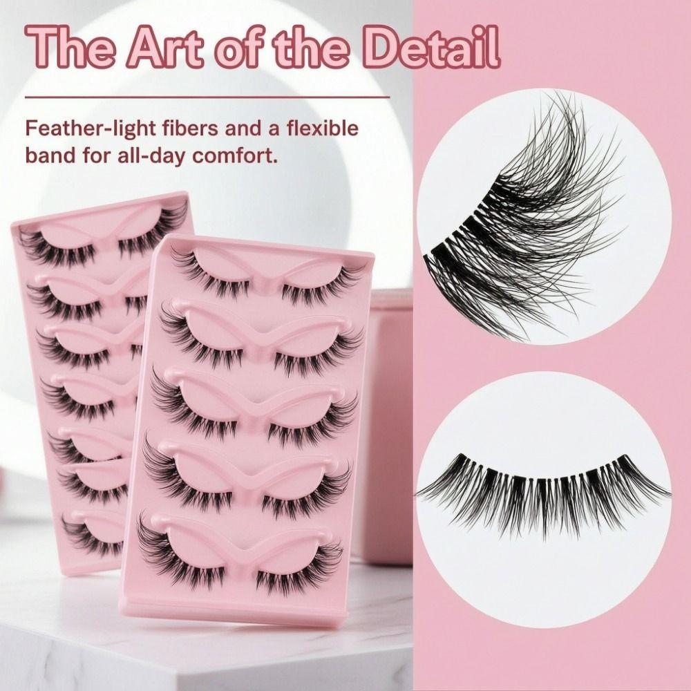 Winged End Cat Eye False Eyelashes Eye Elongated Faux Mink Lashes Fluffy Fake Lashes Cosplay