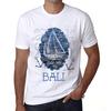 Мужская винтажная футболка Футболка с рисунком Ship Me to Bali White