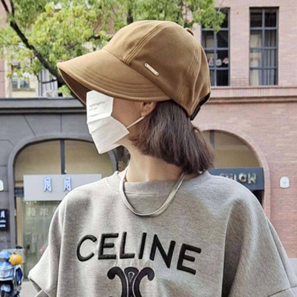 Можно повесить маски Солнцезащитная шляпа Широкие поля Пляжные кепки Модная кепка с утиным язычком