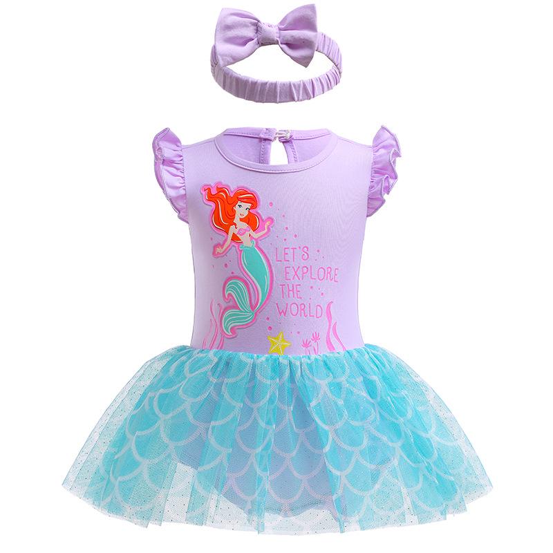 Baby Girls' Halloween Costume - Short-Sleeved Pullover Romper with Mesh Skirt