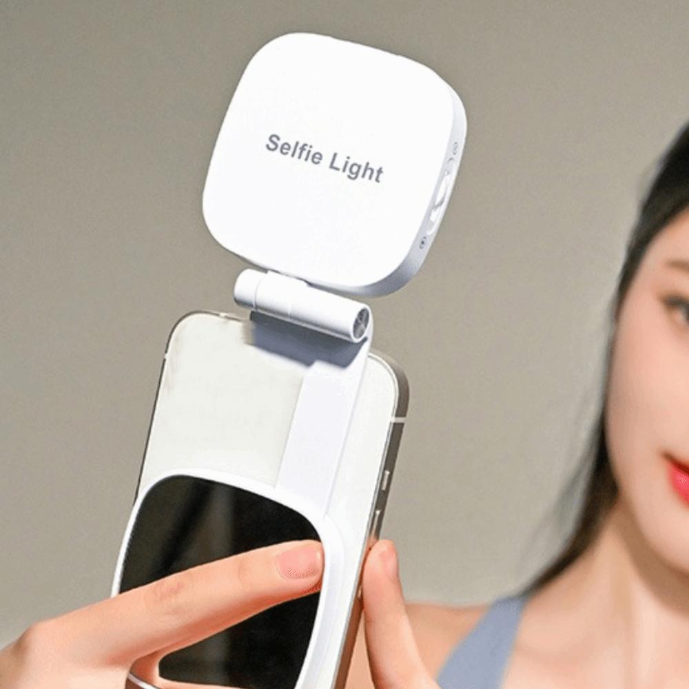 with Makeup Mirror Mobile Phone Fill Light 3 Color Folding LED Phone Fill Light Vlog