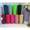 With Straw Double Layer Plastic Durian Coffee Mug 1PC Diamond Radiant Goddess Cup With LOGO 700ml Summer Cold Water Cup Tumbler