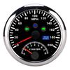 85mm 0‑200MPH GPS Speedometer 0‑8000rpm Tachometer Gauge Overspeed Alarm LCD Red Backlight for Car BoatBlack