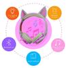 Аккумуляторная игровая гарнитура с милыми кошачьими ушками и светодиодной подсветкой. Красочные складные наушники-вкладыши с наушниками.