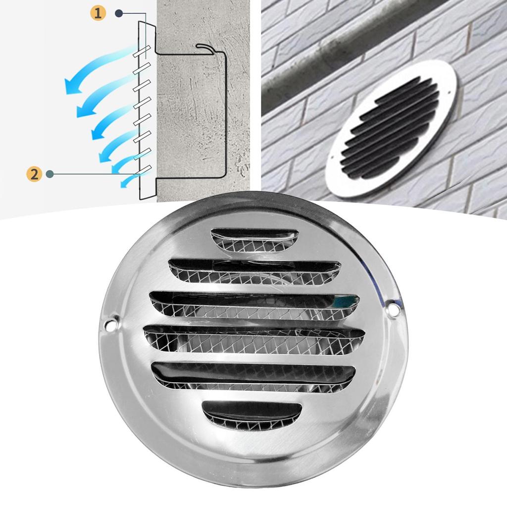 Louvered Grille Cover Vent Stainless Steel Air Vent Grilles for House Wall