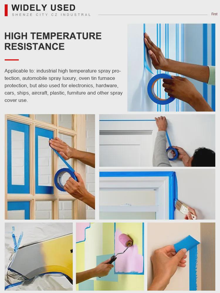 3M2090 Синяя малярная лента: Термостойкий, не оставляет следов, идеально подходит для окраски распылением и 3D-печати.