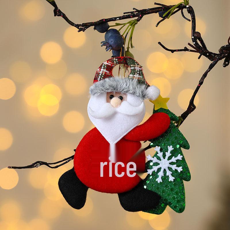 Cross-Border Small Santa Christmas Ornaments - Tree Accessories and Cloth Art Gifts