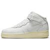 Air Force 1 07 Mid White Canvas Женские кроссовки Summit-White Pearl-White Black DZ4866-121