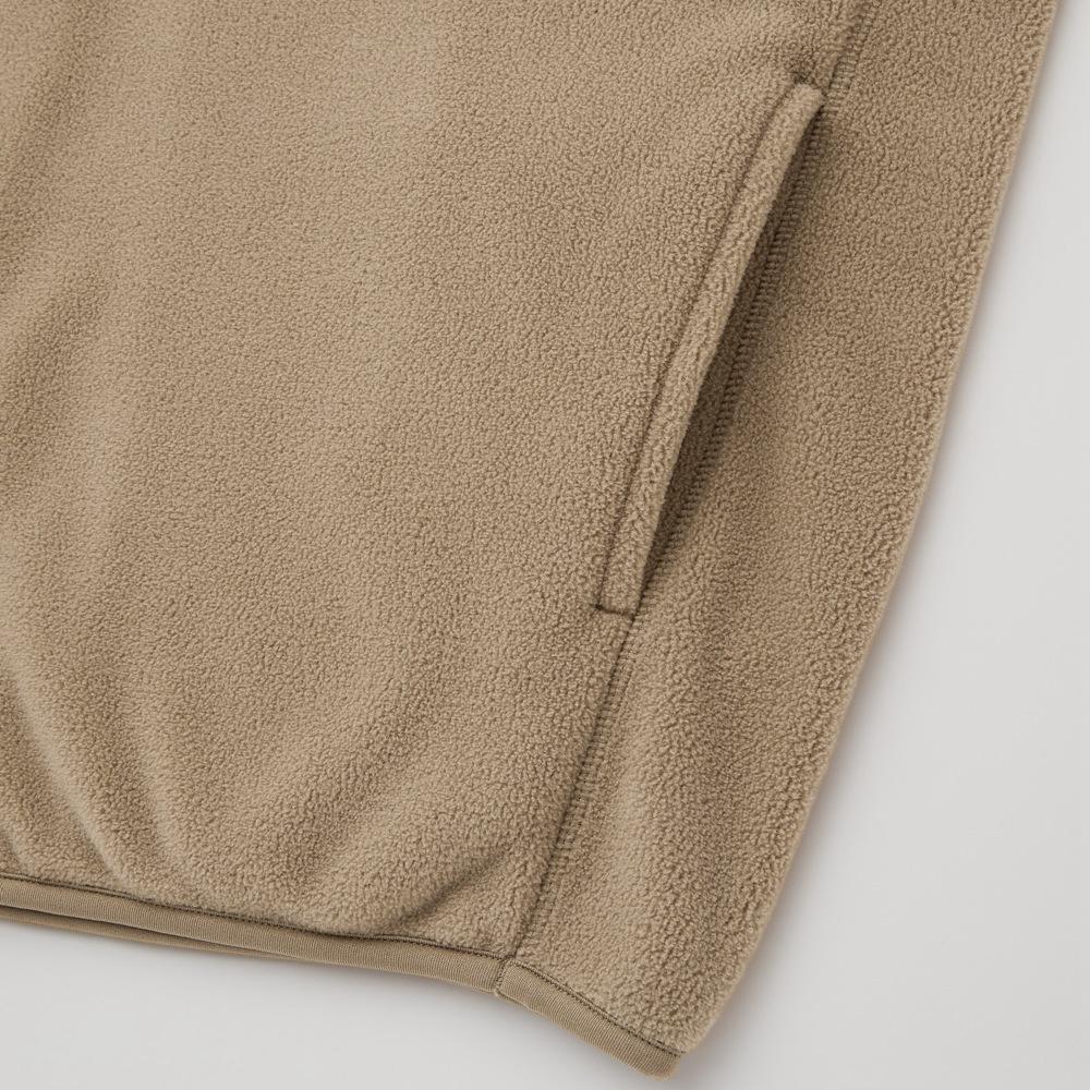 Uniqlo Флисовая куртка с длинным рукавом Color Block, унисекс, верхняя одежда, бежевая 443466-31