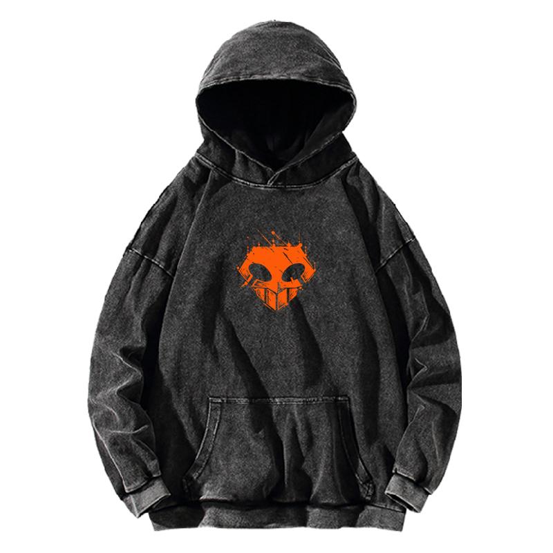Anime Bleach Blood Chains Ichigo Hoodies Vintage Washed Streetwear Men Women Clothing Fall Long Sleeve Loose 100% Cotton Popular