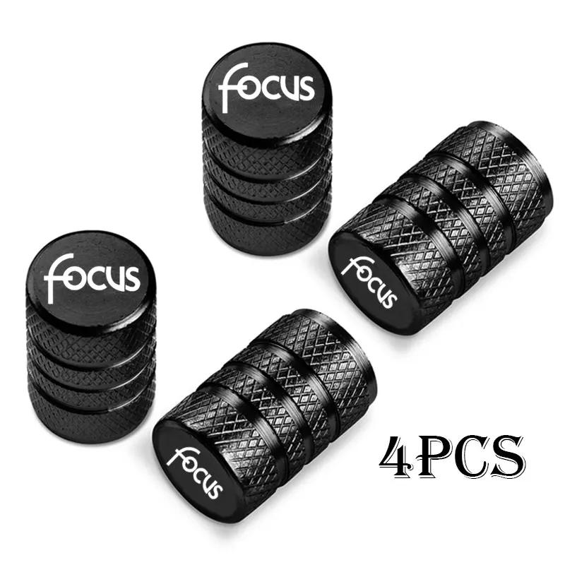 AAANS1 4pcs Car Wheel Tire Valve Caps Tyre Stem Covers Airdust Waterproof For Ford Focus Logo MK1 MK2 MK3 MK4 Auto parts Auto Badges