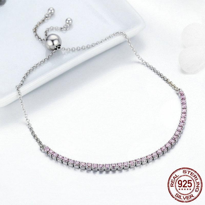 Женский регулируемый браслет из стерлингового серебра S925, простой и высококачественный браслет с темпераментом