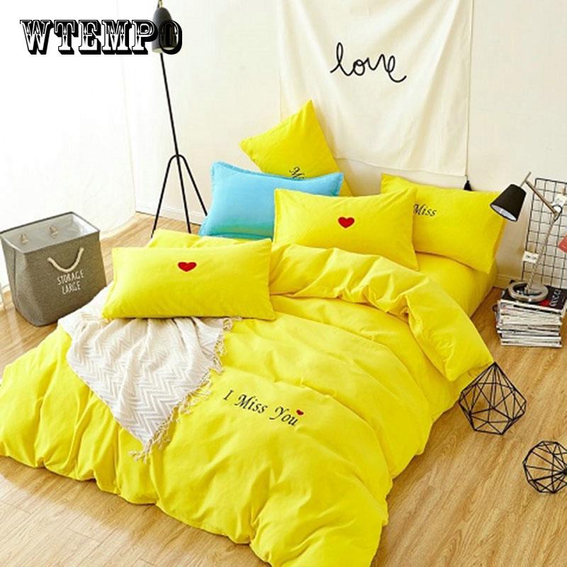 Autumn and Winter Bedding Bedding 1.5 Meters Quilt 4 Sets of Simple Grinding Four-piece Set