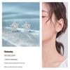 S925 Silver Snowflake Earrings Set: Elegant Week-Long Gift for Girlfriend