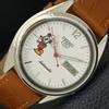 5 VINTAGE AUTOMATIC 7009A JAPAN MENS WHITE COLOR DIAL WATCH A700554-5 R203-a700554