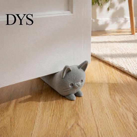 Портативный дверной стопор-клин, 3D-печать, милый кот, нескользящий мультяшный держатель, Декоративный стопор для деревянных полов, Защита дома, Стопор без сверления