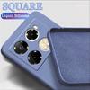 Для Infinix Note 40 Pro Чехол Infinix Note 40 Pro Capas Противоударный квадратный жидкий силиконовый мягкий чехол Infinix Note 40 Pro
