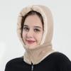 Winter cold weather gear: neck warmer, neck warmer, hat, knit neck warmer