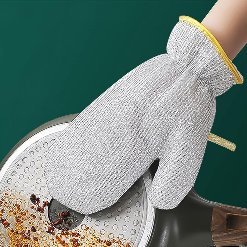 A Pair Of Non Slip Fiber Cleaning Gloves, Reusable, Waterproof, Household Gloves, Suitable For Laundry, Work, Gardening, Kitchen Gloves