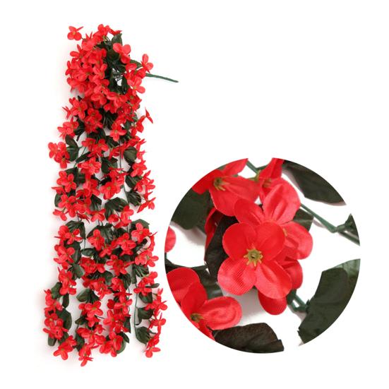 Outdoor Artificial Fall Fake Flowers Hanging Vines UV Resistant Faux Flowers Realistic Look Home Garden Decor