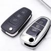 Гальванический чехол для автомобильного ключа, чехол для Ford Focus 2 3 MK3 ST RS Ecosport Kuga Escape Fiesta Fold C-Max S-Max Mondeo, аксессуары