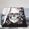 Floral Skull Vintage Blankets Day of the Dead Wool Awesome Soft Throw Blankets for Home All Season